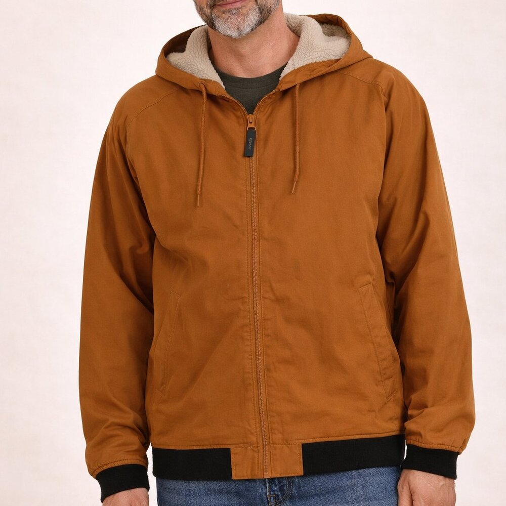 LL Bean Hooded Jacket Size L Cozy Outdoor Classic Work Warm